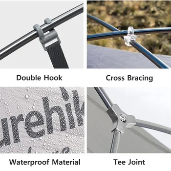 Naturehike Mongar Tent 2 Person 20D Ultralight Outdoor Camping Backpacking Travel Waterproof Hiking Survival Tent 4