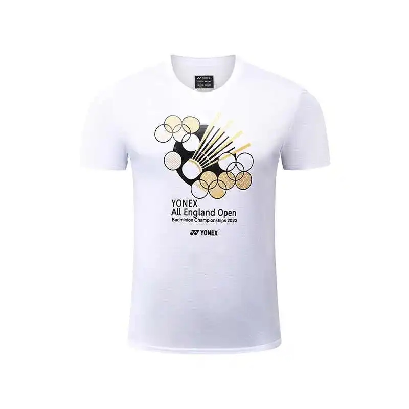 Yonex New Badminton Tennis Suit Men's Sports T-shirt Short Sleeve Comfortable Breathable Sweat-absorbent Quick-drying