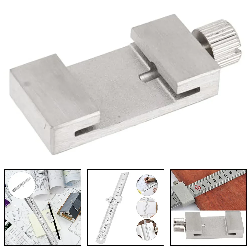 Limit Block Steel Ruler Locator Carbon Steel For 29mm Positioning Block Ruler Stainless Sliver Straight New
