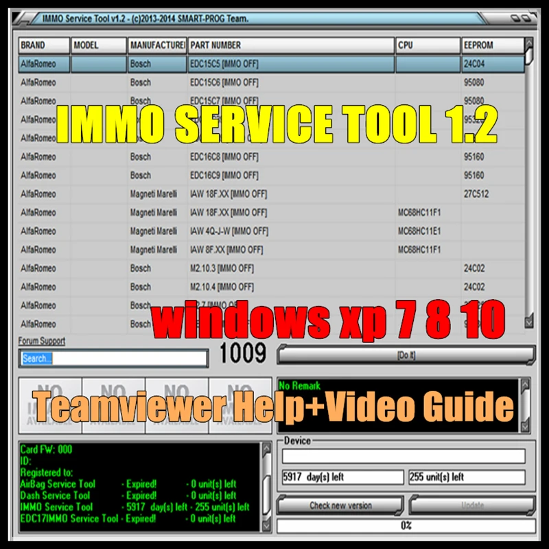 Il Più Nuovo Software Di Riparazione Auto Immo Service Tool V1.2 Immo Off Virgin Eeprom Immo Key Pin Code Calculator Bsi Vdo Dashboard 2017