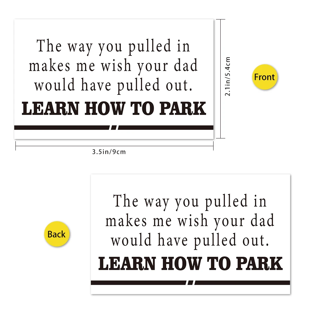 Gag Cards 50pcs Parking Violation Cards Funny Parking Violation Cards 3.5 x 2 inch Prank Driving Fake Ticket Mini Portable Prank Props