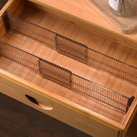 2/10Pcs Adjustable Drawer Dividers 27.5-51cm Expandable Clear Drawers Separators for Home Kitchen Closet Organizers Accessories 2