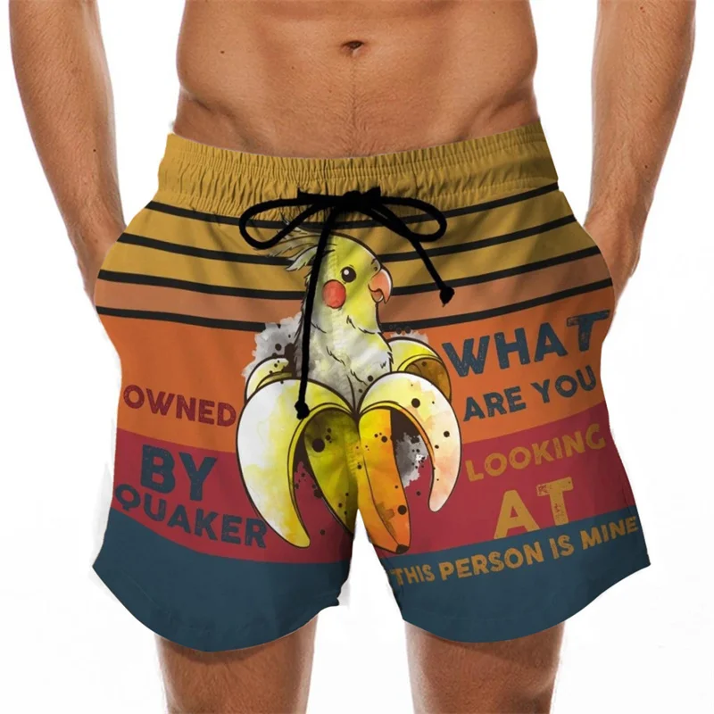 KeKe Funny Cock Banana Printed Swimwear Swim Shorts Trunks Beach Swimming Board Shorts Quick Drying Pant Mens Surffing Shorts - Image 3