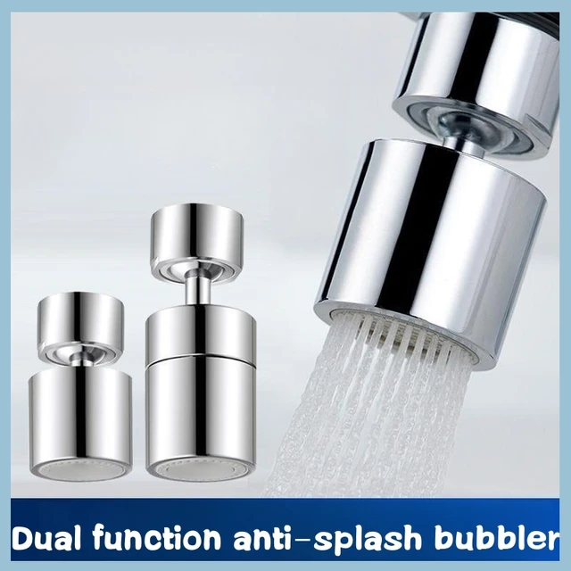 360° Swivel Dual-Function Anti-Splash Kitchen Faucet Aerator - Bathroom Water Filter Nozzle Mixer with Bubbler Diffuser 2