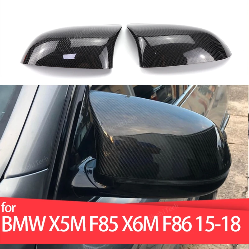 

Real Carbon Fiber Side Mirror cover shell cap sticker for BMW X5M F85 X6M F86 2015-2018 Add on Cap Caps