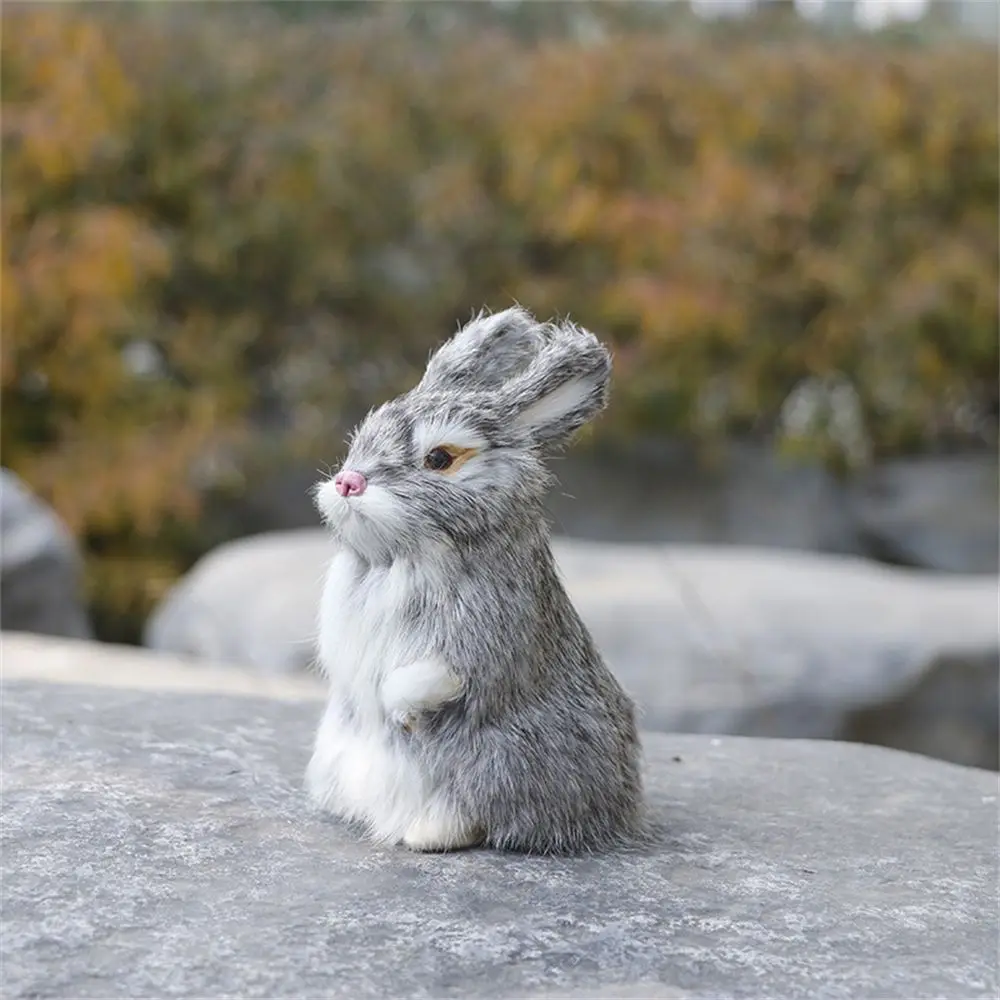 thumbnail image 1 of Mini Realistic Plush Rabbits Kids Toys Decorations Birthday Gift Lifelike Artificial Animal pocket Bunny Plush Toys Model, 1 of 5