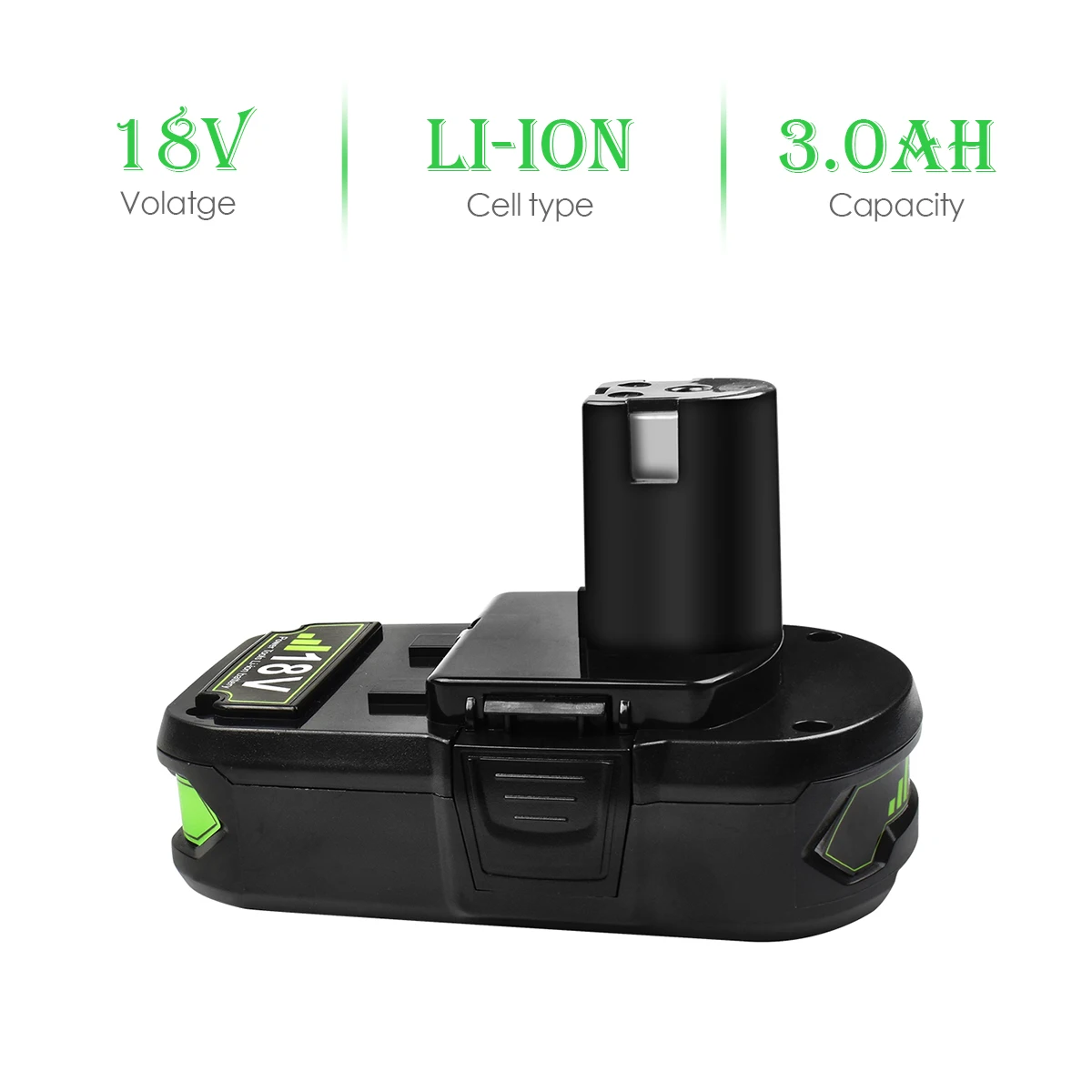 Bonacell-bateria de Substituição para Furadeira sem Fio Ryobi 18 v P107 P108 P104 P105 P102 P103 3000mah - Image 2