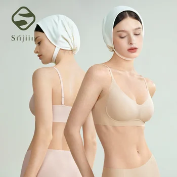 SUJIIN Reggiseni push up senza cuciture estivi per donna Reggiseno senza fili liscio fresco e traspirante Reggiseno da donna sottile ad asciugatura rapida MX321 1