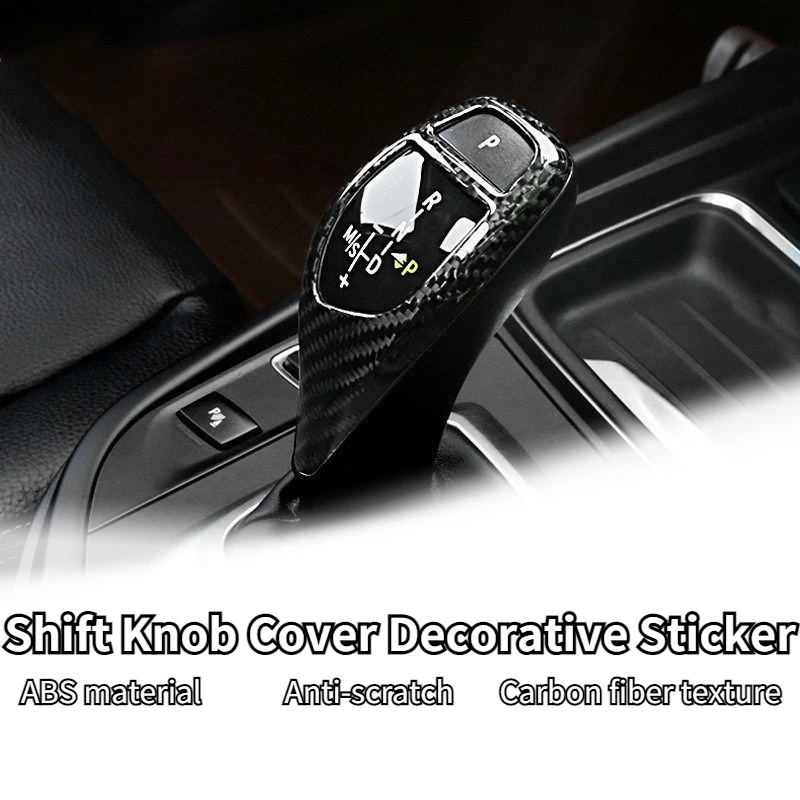 

Carbon Fiber Pattern Gear Shift Knob Trim Cover ABS Shift Knob Protective Cover For BMW New 3/5/7 X1/X3/X4/X21 Brand New