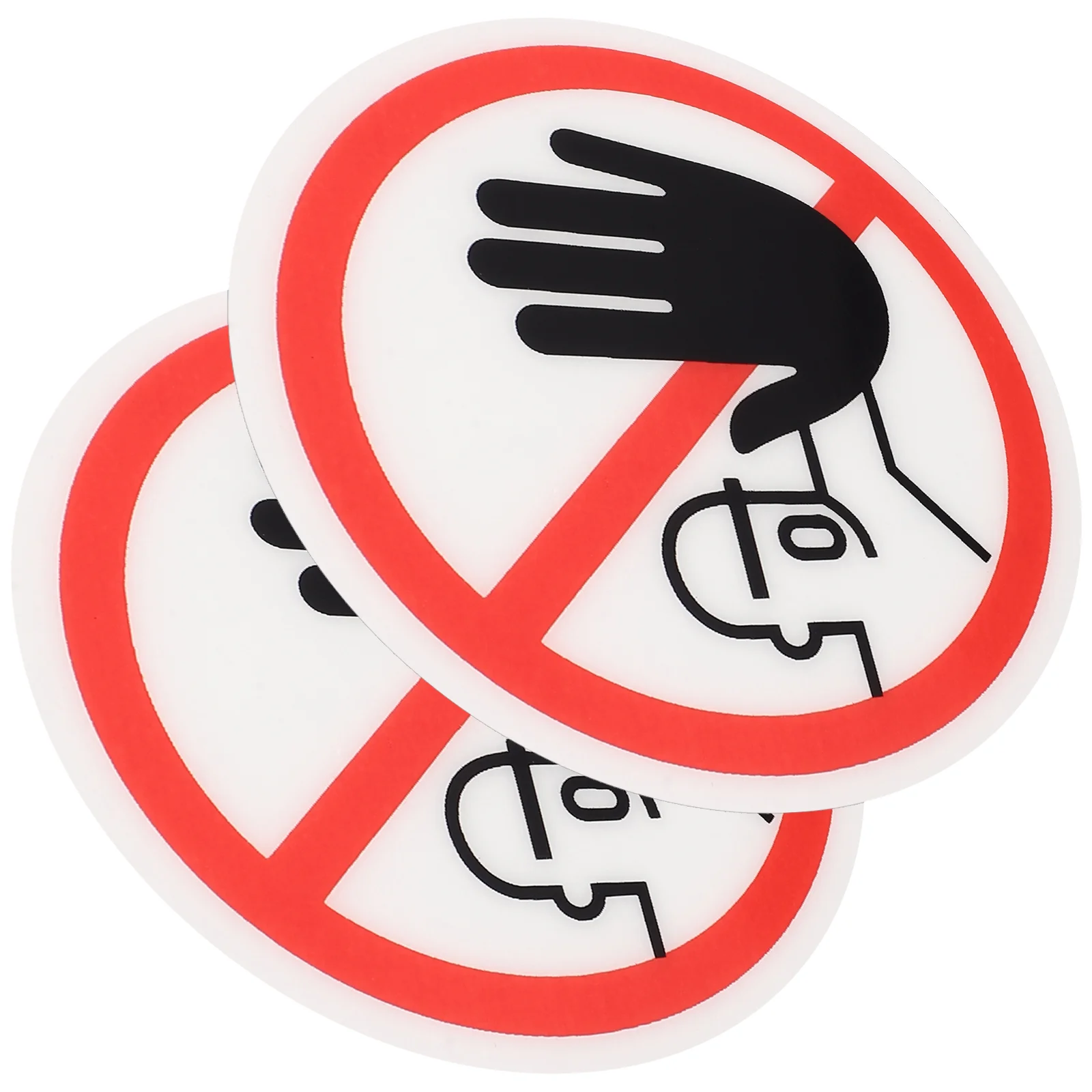 

2 Pcs No Touching Warning Signs Safety Label Adhesive The Machine Stickers Decals Peel And Funny Security Do Not