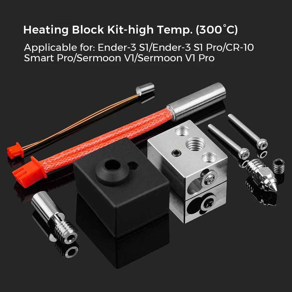 Kit Hotend per Stampante 3D per Ender 3 S1, per Ender 3 S1 Pro, per CR10 Smart Pro, per Sermoon V1, V1 Pro, Ugello da 0,4 MM, Custodia in Silicone, Set di