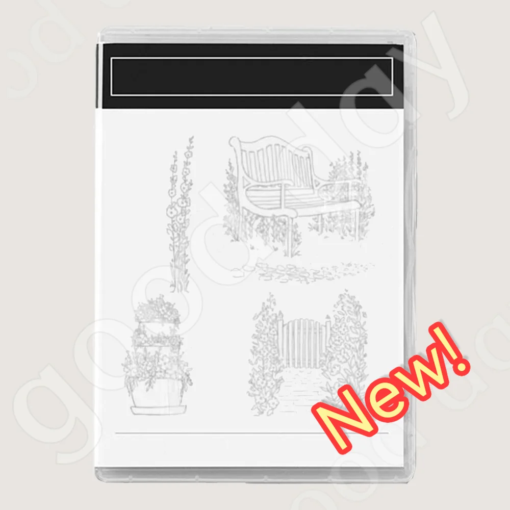 

2022-2023 New Chair Gate Flower Bed Cutting Dies Stamps Scrapbook Diary Decoration Embossing Template Diy Greeting Card Handmade