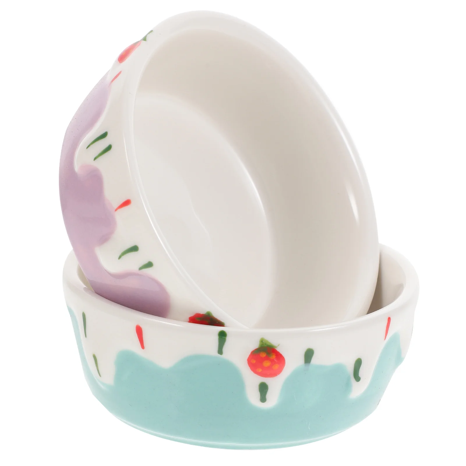 

2pcs Large Hamster Food Bowl Ceramic Guinea Pig Food Water Bowl Small Animals Feeding Bowl