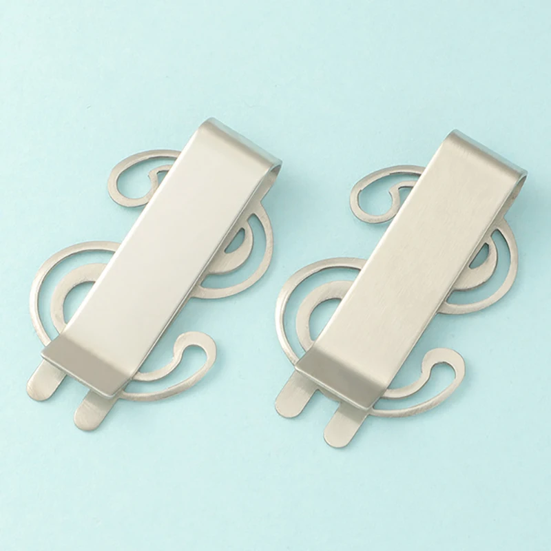 1PCS Schlanke Geld Clip Edelstahl Bargeld Rechnungen Kredit Clip Neue Dollar Design Mode Münze Banknote Bargeld Klemme Halter – Detail 9