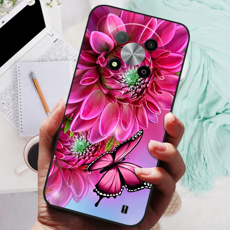 Lion & Wolf Black Silicone Soft Back Cover - 2023 Protective Shell