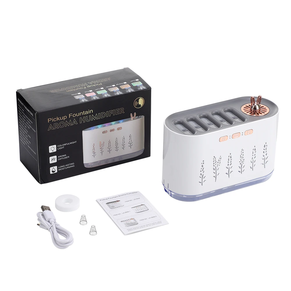 700ml Dynamic Rhythm Air Humidifier 5 Spray Nozzles USB Ultrasonic Cool Mist Dif