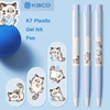 KACO Kawaii Cat Panda Gel Ink Pen, Non-Smudge Quick Dry Signature Pens Set, Cute Cuddly Slack Cat Exam Writing Supplies Gadgets 1