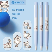 KACO Kawaii Cat Panda Gel Ink Pen, Non-Smudge Quick Dry Signature Pens Set, Cute Cuddly Slack Cat Exam Writing Supplies Gadgets 1