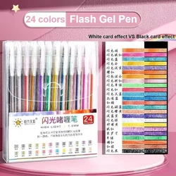 Vibrant 24 - Color Glitter Gel Pen Set with Smooth Ink Flow and Neon Hues (1 box)