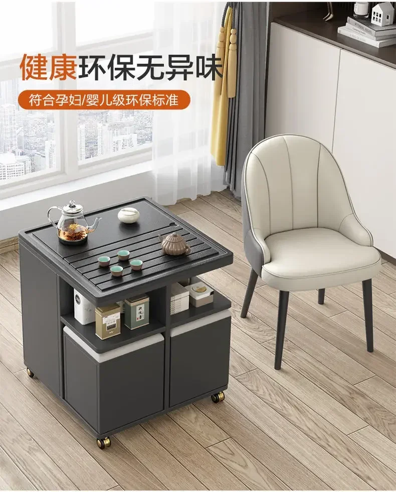 Smart Kettle, Multi-kinetic Mobile Storage Coffee Table, Flamed Stone Coffee Table, Living Room Storage Table