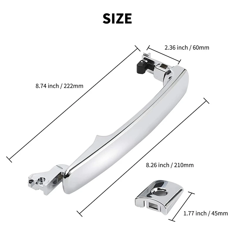 Kit De 4 Poignées De Porte Extérieures Pour Infiniti FX35 FX45 G35 – Remplacement Direct, Finition Durable – 4 Côtés