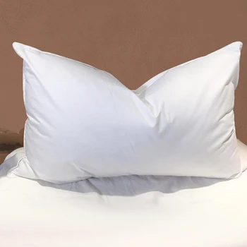 Duck Feathers and Down White Pillows with 100% Cotton Cover, Bed Sleeping Hotel Collection Pillows Set of 2 1