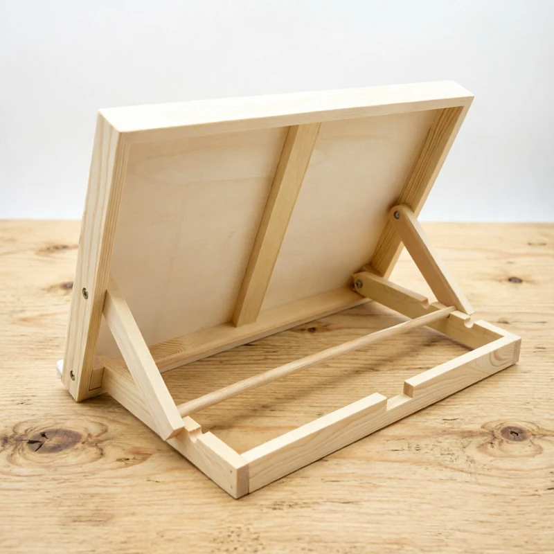 Tavolo da Disegno in Legno A3 Regolabile e Portatile, Cavalletto Multiuso Ideale per Pittura all'Aperto e Creazioni a Mano