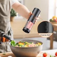 Moulin à sel et à poivre électrique automatique 2 en 1, double chambre avec têtes de broyage séparées, moulin réglable USB pour la cuisine 3