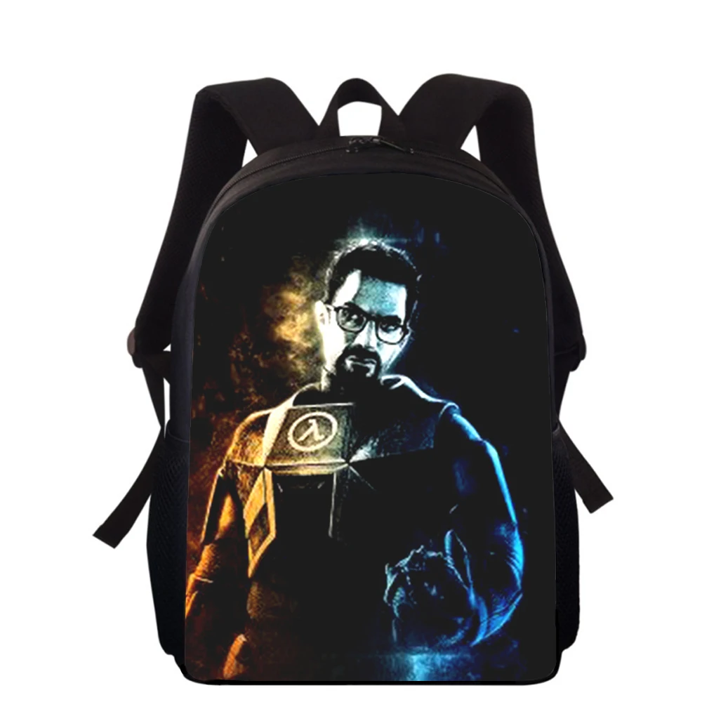 half life HL game 15” 3D Print Kids Backpack Primary School Bags for Boys Girls Back Pack Students School Book Bags
