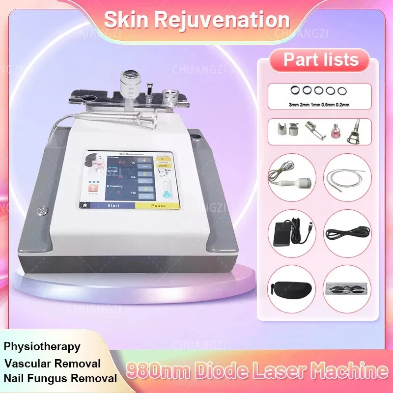 BEST 980nm 5 in 1 Diode  Varice Curing Machine Spider Veins Nail Fungus Removal Device The Best Choice For Beauty Lovers mikrometry dohp100 leeb portable digital hardness testers hardness tester machine for choice