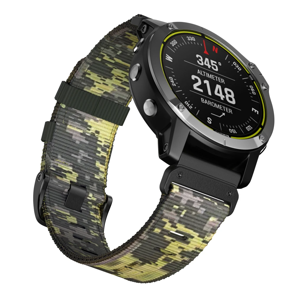 Braided Nylon Camo Strap - Quickfit Replacement, 22/26mm