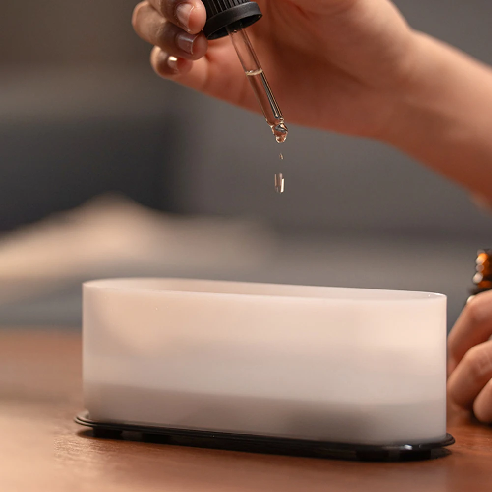 USB 7 Colorful Flame Aroma Diffuser Simulation Flame Humidifier Aromatherapy Essential Oil Diffuser for Home Room Office