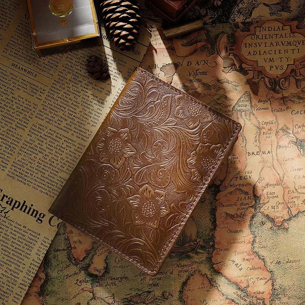 Genuine Leather Passport cover Solid Credit Card holder Vintage Men Women Passport case Business Unisex Travel wallet leather wallet wallet card holder card holder credit card holder credit card wallet card wallet coin purse wallet wallet card bag passport holder