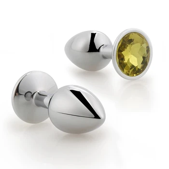 M Size Anal Plug Sex Toys Mini Round Shape Metal Stainless Smooth Steel Butt Small Tail Women/men Dildo Intimate Goods Adult Toy 4