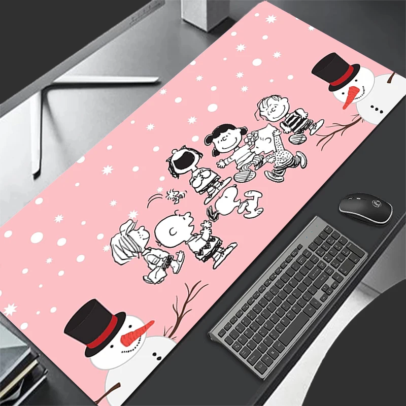 Anime Mousepad Large Keyboard Kawaii Snoopy Office Soft Mouse Pad Notebook Gaming Accessories Rubber HD Table Mat PC Cute Carpet stardust periodic table bath mat entrance doormat rugs living room absorbent carpet for bathroom mat