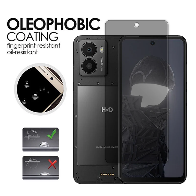 Privacy 9H Tempered Glass Screen Protector with Lens Film
