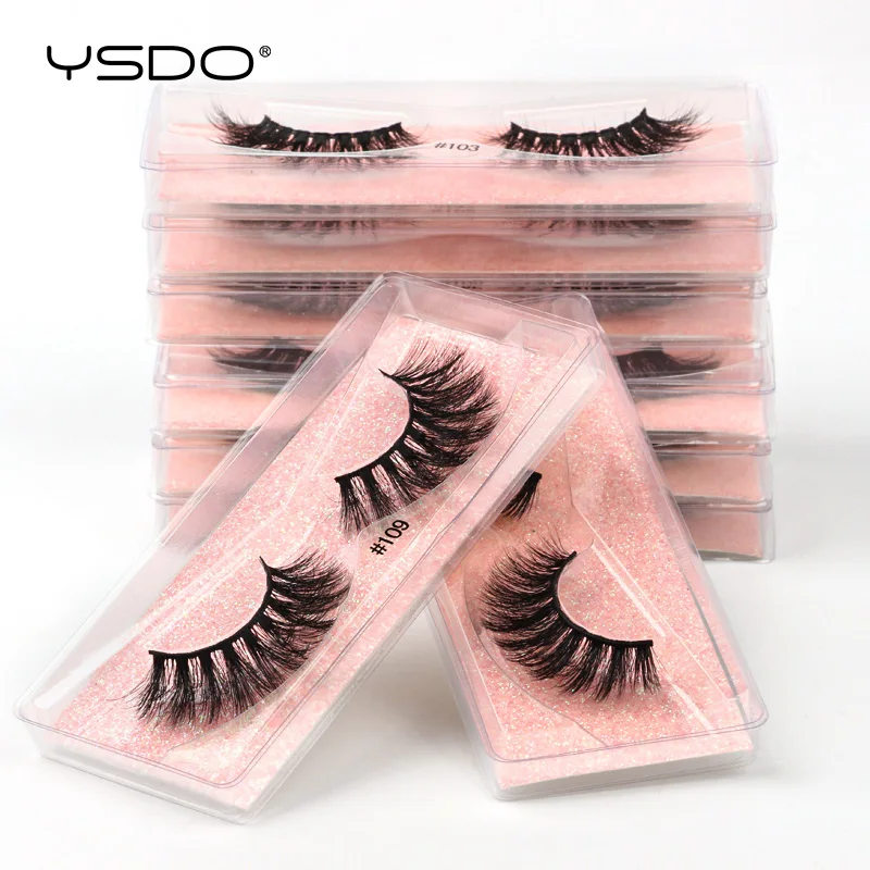 Natural 3D Mink Lashes Set Wispy Fluffy False Eyelashes