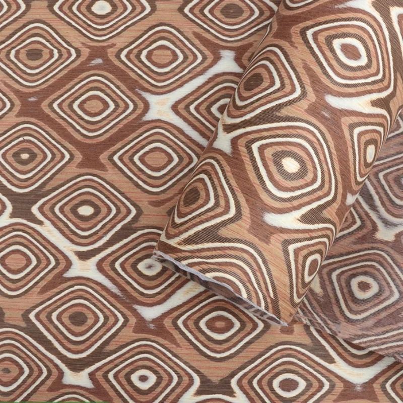 

Реконструированный деревянный шпон Tianzhu из бусин с флисовой технологией, деревянный шпон для мебели E.V. 60 см коричневый