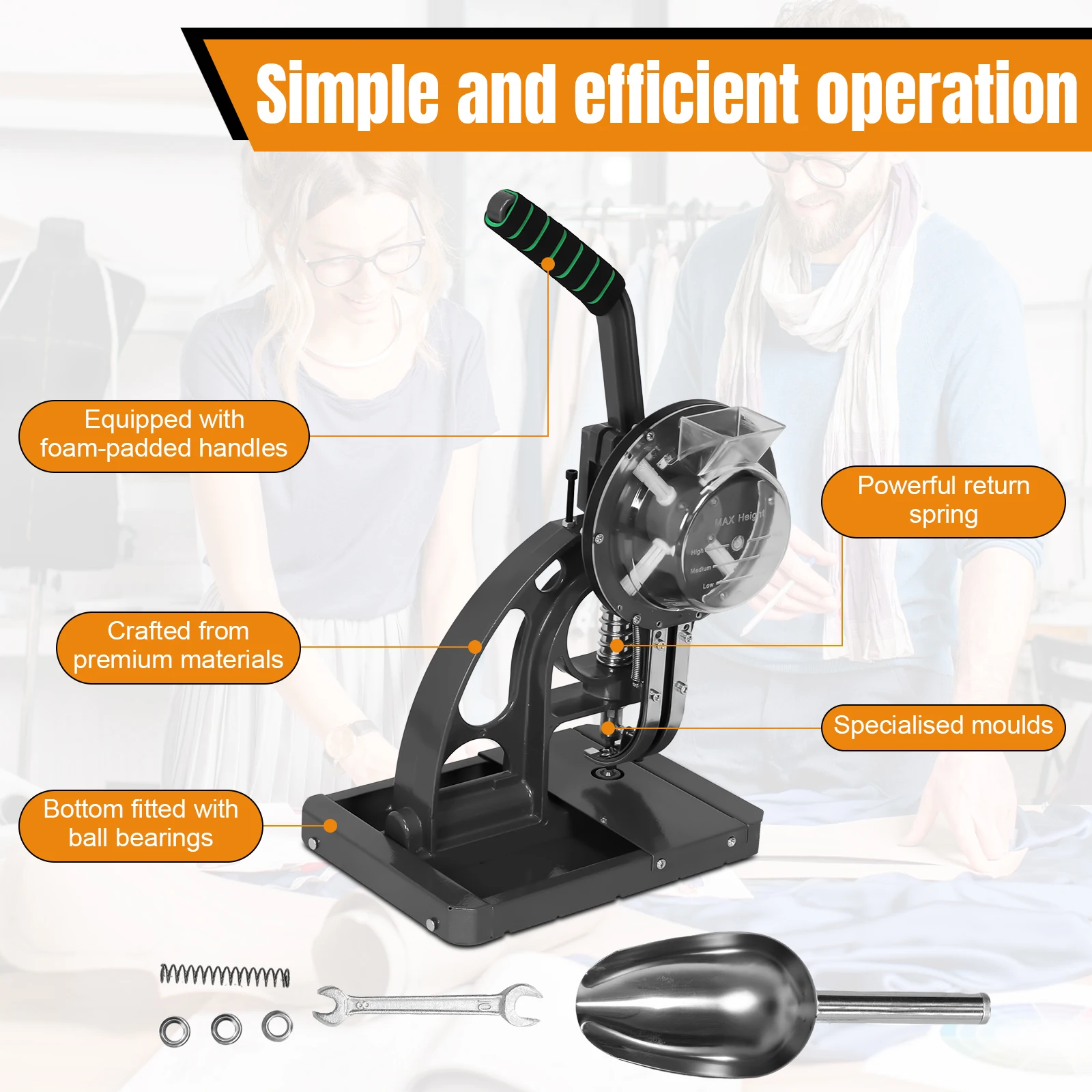 Metal Semi Automatic Eyelet Machine for Tarpaulin Curtains and Banners