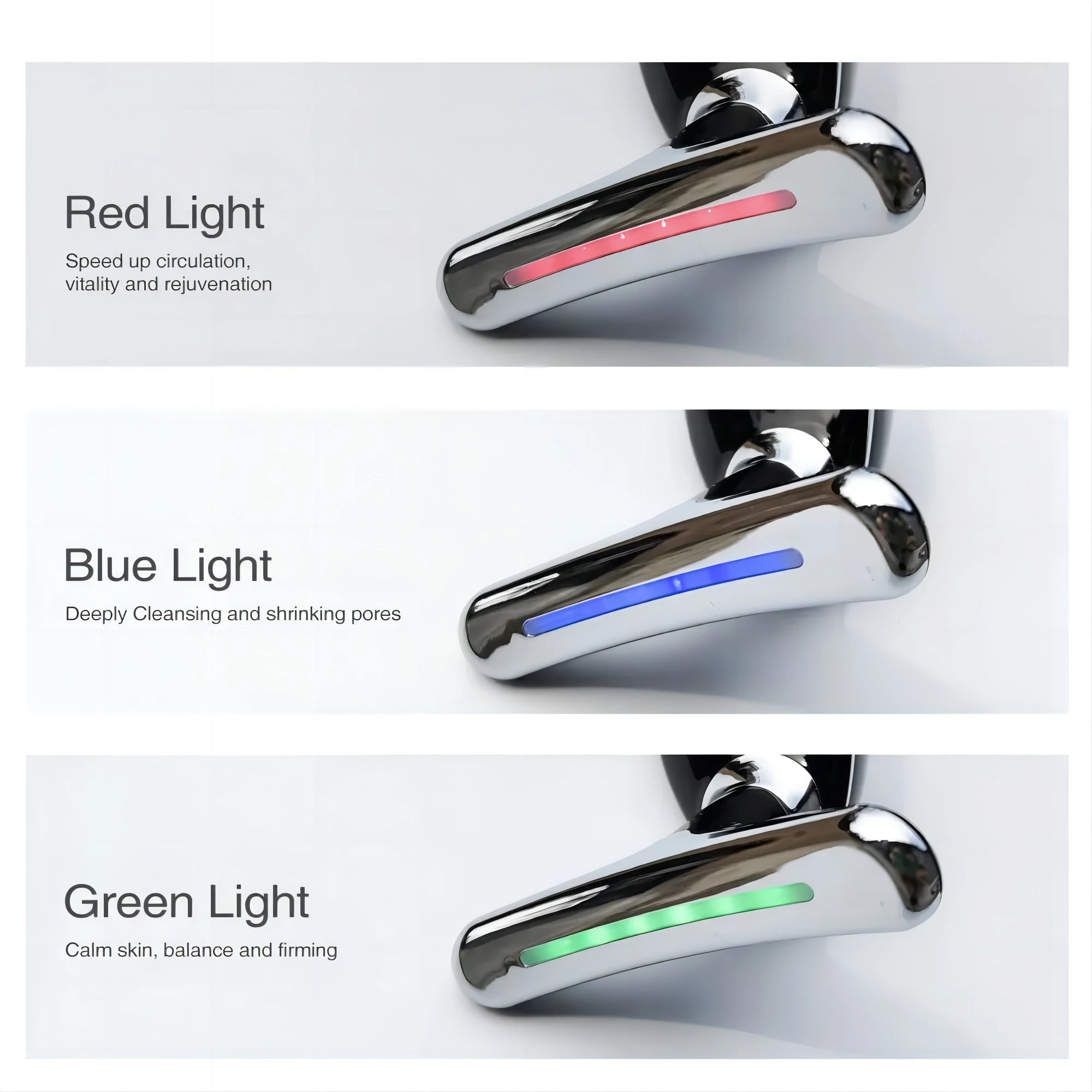 Heated Microcurrent Neck Massager Facial Lift Tighten Face Contour and Smooth Lines Device 3 Color LED Light Beauty Instrument 3