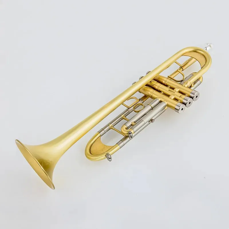 Hot Sell TR-650 Trumpet Bb/C Flat Brass Gold-painted Exquisite Durable Brass Musical Instrument with Trumpet Mouthpiece