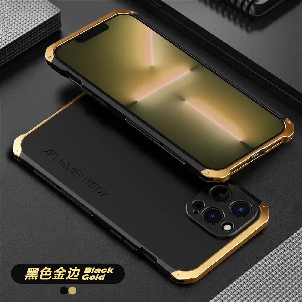 Противоударный металлический бронированный чехол для iPhone 11 12 13 14 15 Pro Max, чехол из алюминия и поликарбоната для iPhone 13 Mini 14 Plus Xr Xs Max, чехол (art.: 3920b2ef7df53) - 3920b2ef7df53