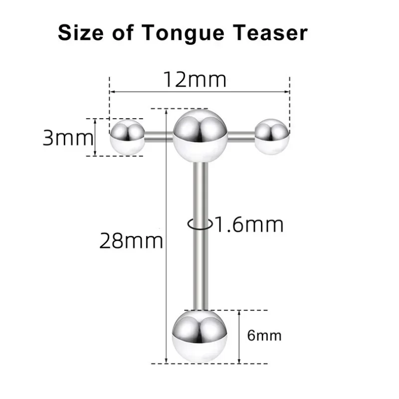 Titanium Steel Stainless Steel Tongue Nail Ear Studs Piercing Jewelry
