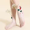 Maternidad MujerTransparent Mesh Ankle Колготки Ladies Ultra Thin Silk Stockings Socks Lolita Tulle Tights Female Medias 4