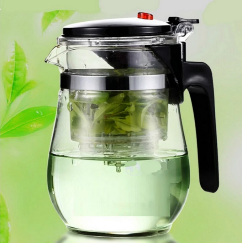 Heat Resistant Glass Teapot Chinese Kung Fu Tea Flower Tea Pot Compact Size Coffee Maker Puer Kettle Drinkwares 750Ml