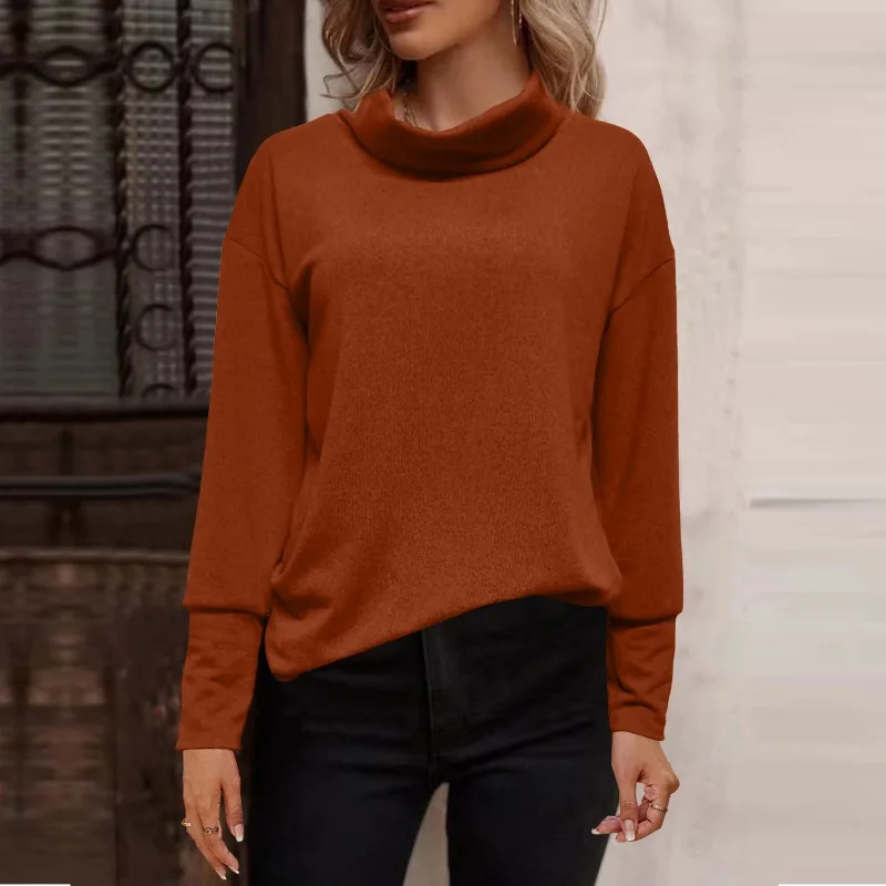 

New Winter Long Sleeve Turtleneck Pullovers Casual Cashmere Knitwear Sweater Casual Solid Warm Sweaters Tops Sueters Mujer 28971