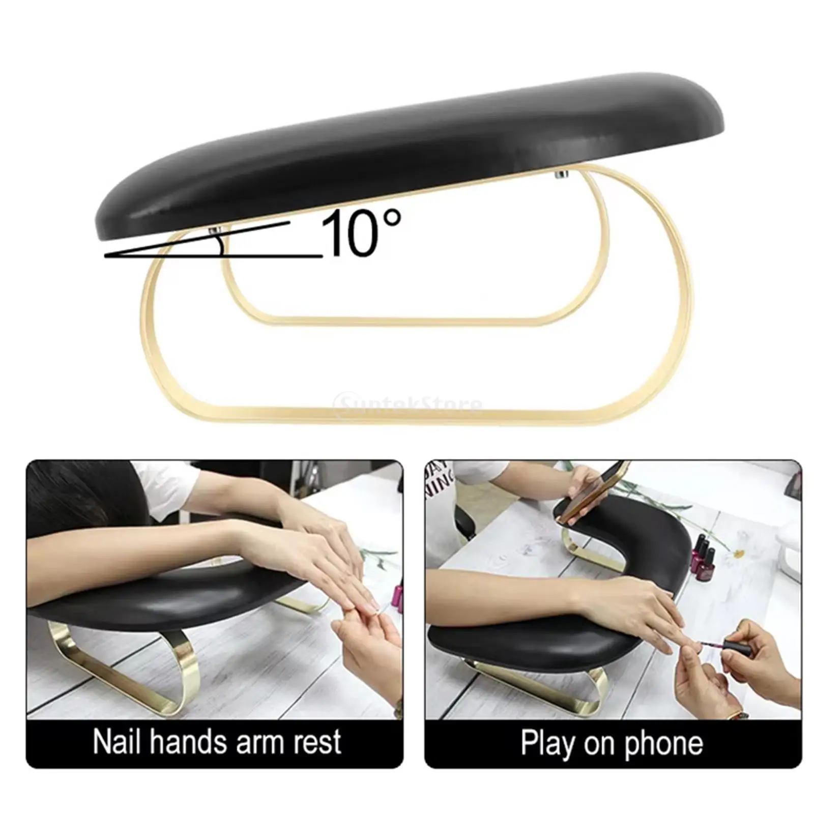 Nail Pillow Portable Nail Arm Rest Professional Ergonomic Non Slip U Shape Care Arms Support Manicure Armrest for Salons