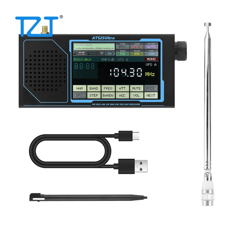 TZT HamGeek ATS25 ULTRA FM SW SSB MW LW AIR S..