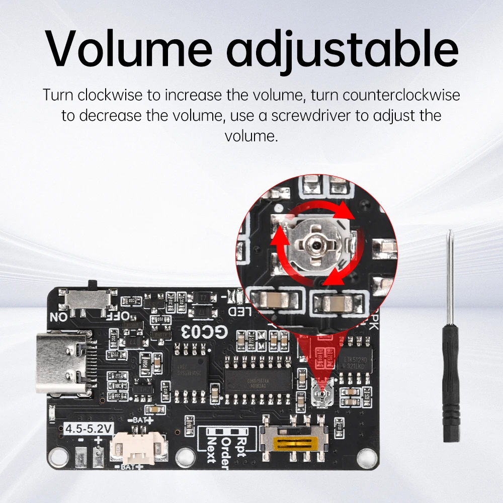 Audio Module Kit Recordable Sound Module GC03 Recording Card Movement Programmable Board with Speaker for DIY Greeting Card Gift