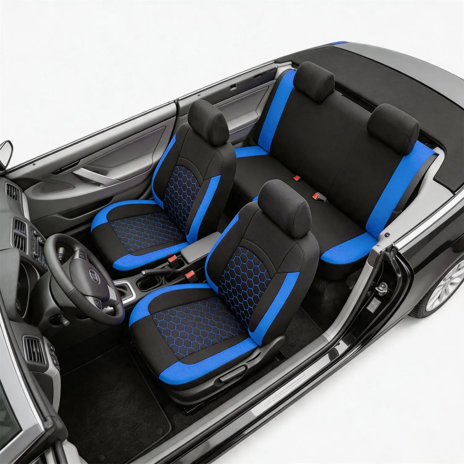 Coprisedile universale per auto a 5 posti, adatto a vari modelli, lavabile in lavatrice, facile da pulire e installare, elevata elasticità - immagine 3